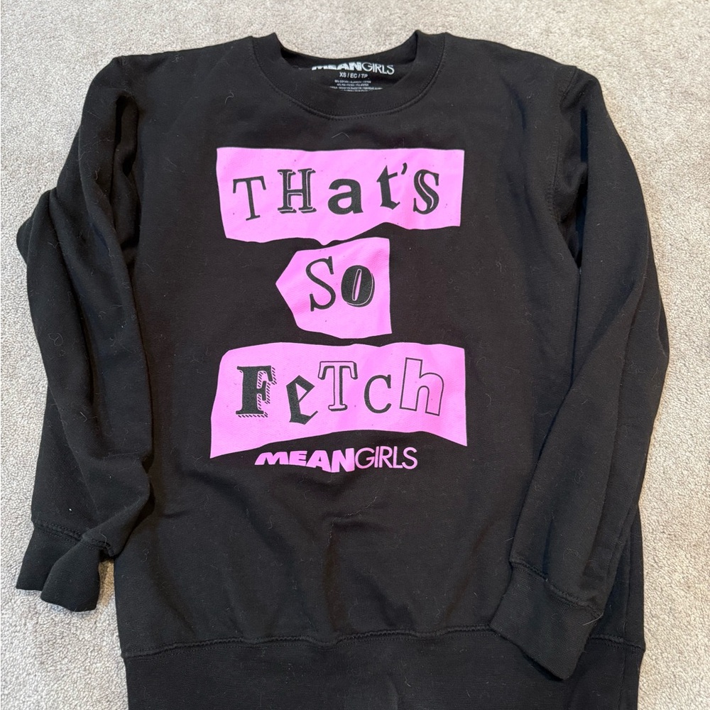 Mean Girls Black Sweatshirt with Pink Print